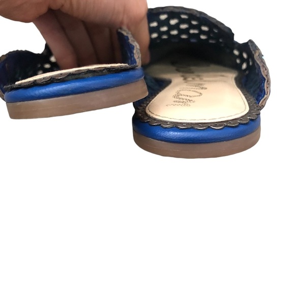 SAM ELDMAN Blue netted mules - Picture 8 of 15